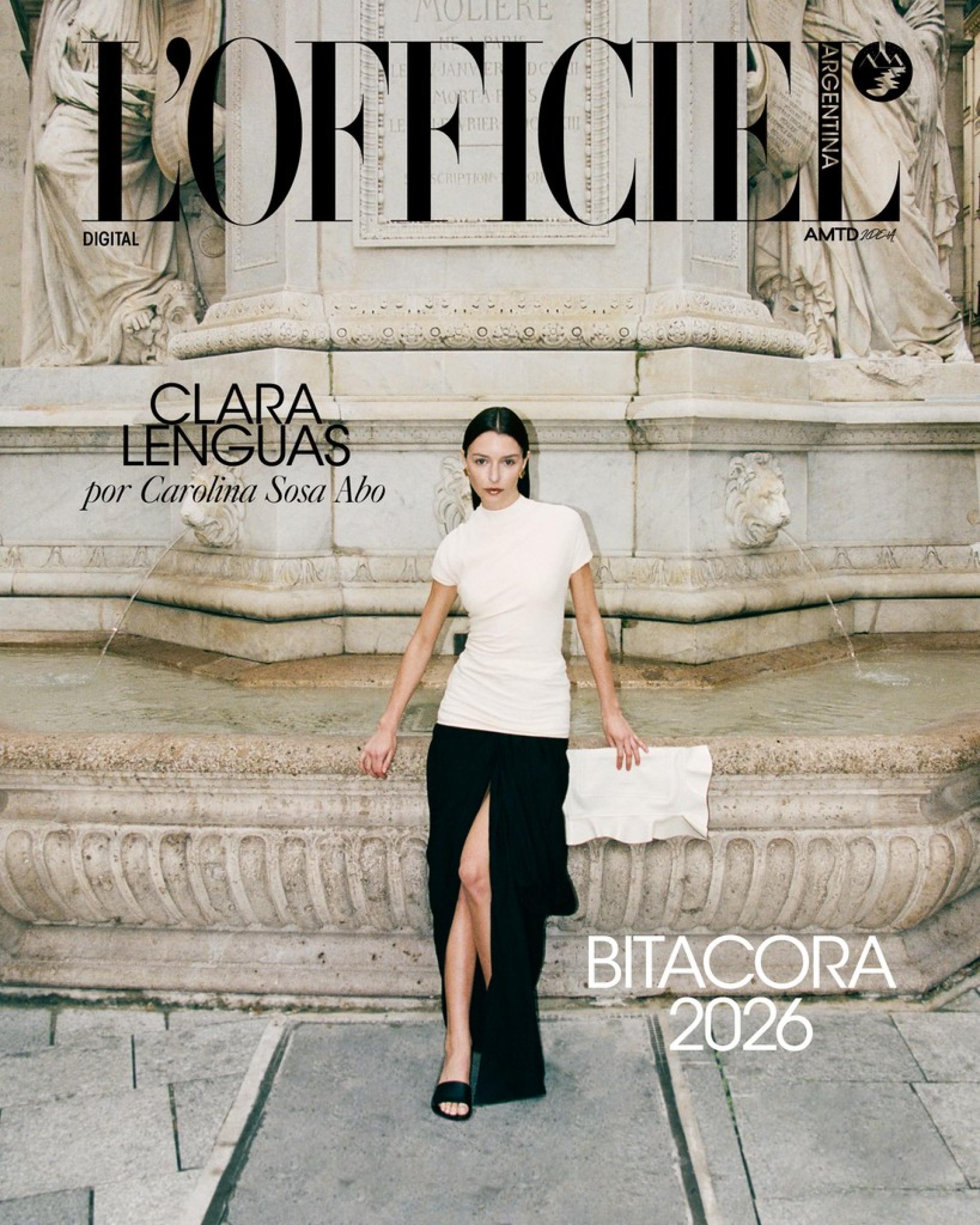 Clara Lenguas for L´Officiel Argentina cover.